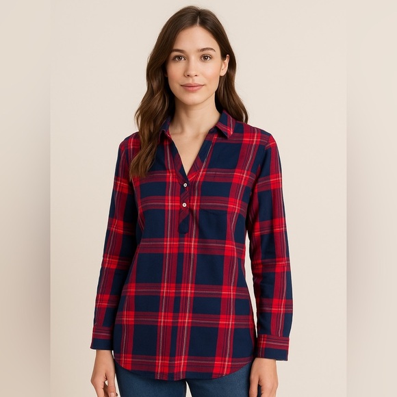 Tommy Hilfiger Tops - Tommy Hilfiger Red and Blue Button Down Shirt